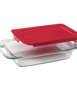 Pyrex Easy Grab 2-quart Glass Baking Dish with Red Lid
